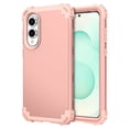 thumbnail image 1 of for Samsung Galaxy S25 Edge Case, 3 in 1 Heavy Duty Rugged Hybrid Anti Slip Shockproof Hard PC Cover Soft Silicone Bumper Non-Slip Protective Phone Case Cover for Samsung Galaxy S25 Edge, Rosegold, 1 of 7
