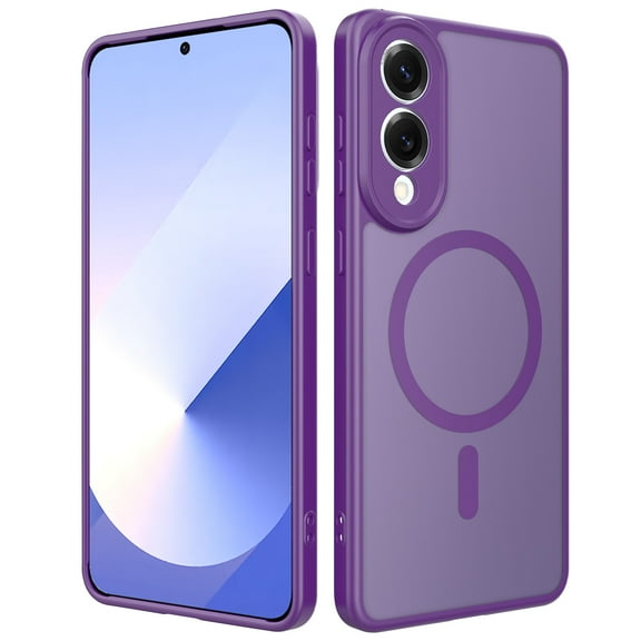 for Samsung Galaxy S25 Edge Case, Compatible with Mag-Safe, Support Magnetic Car Mount, Shockproof Military-Grade Protection, Magnetic Phone Case for Samsung Galaxy S25 Edge, Darkpurple