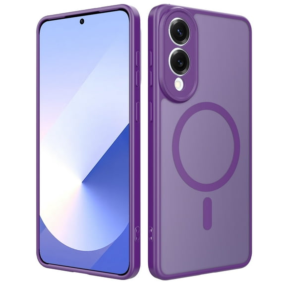 for Samsung Galaxy S25 Edge Case, Compatible with Mag-Safe, Support Magnetic Car Mount, Shockproof Military-Grade Protection, Magnetic Phone Case for Samsung Galaxy S25 Edge, Darkpurple