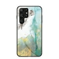 thumbnail image 1 of for Samsung Galaxy S25 Edge Case, Hybrid Tempered Glass Protective Marble Pattern Glossy Design Slim Rugged Shockproof Women Girls Men Protective Anti-Scratch Wireless Charging Cover,Light Green, 1 of 11