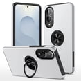 thumbnail image 1 of for Samsung Galaxy S25 Edge Case with Ring Stand, 360° Rotatable Ring Holder Magnetic Kickstand, 2-Layer Heavy Duty Shockproof Rugged Hybrid Hard PC Soft Rubber Case for Galaxy S25 Edge, Silver, 1 of 7
