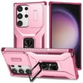 thumbnail image 1 of for Samsung Galaxy S25 Edge Case with Sliding Camera Cover, [Full Camera Protection] [Magnetic Rotated Kickstand] Military Grade Shockproof Heavy Duty Cover for Samsung S25 Edge, Pink, 1 of 8