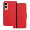thumbnail image 1 of for Samsung Galaxy S25 Edge Case Wallet with Card Holder, Business PU Leather Kickstand Magnetic Closure Shockproof Folio Book Style Protective Purse Cover Case for Samsung Galaxy S25 Edge, Red, 1 of 9