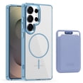 thumbnail image 1 of For Samsung Galaxy S25 Edge Magnetic Clear Phone Case,Magnetic Detachable Card Slots Holder Wallet,Compatible with Mag-safe,Crystal Transparent Shockproof Protective Rugged Phone Case,Blue, 1 of 8