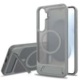 thumbnail image 1 of For Samsung Galaxy S25 Edge Magnetic Phone Case,Built-in Retractable Kickstand,Compatible with Mag-Safe,Military-Grade Drop Protection,Translucent Shockproof Rugged Thin Frosted Phone Case,Darkgray, 1 of 7