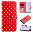 thumbnail image 1 of for Samsung Galaxy S25 Edge PU Leather Wallet Case, Wave Pattern Folio Phone Cover with Card Slots & Stand Function Magnetic Clasp Protective Case Anti-Scratch Full Protection Phone Case, Red, 1 of 6