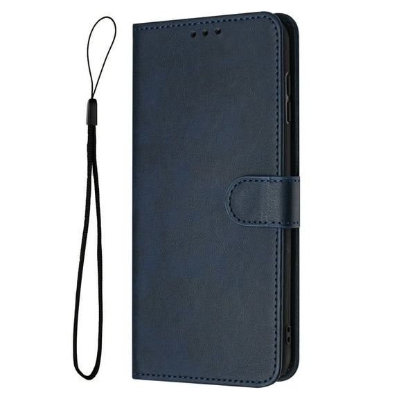 For Samsung Galaxy S25 Edge Wallet Case with Card Slot,PU Leather Flip Shell [Kickstand][Magnetic Closure][Wrist Strap] Shockproof Anti-Scratch Phone Case Cover Fit Samsung Galaxy S25 Edge,Darkblue