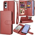thumbnail image 1 of For Samsung Galaxy S25 Edge Wallet Case with Credit Card Holder for Women Men, Flip PU Leather Wallet Phone Case for Galaxy S25 Edge, Tekcoo Detachable Magnetic Kickstand Cover with Strap, Wine Red, 1 of 8