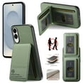 thumbnail image 1 of For Samsung Galaxy S25 Edge Wallet Phone Case,Twill Pattern Design,With Card Slots,Flip Premium PU Leather Magnetic Closure Kickstand Heavy Duty Protective Shockproof Rugged Phone Case,Green, 1 of 9