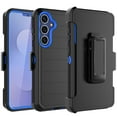 thumbnail image 1 of For Samsung Galaxy S25 FE Case with Built-in Screen Protector and Holster Belt Clip, Military Grade Protection Shockproof Heavy Duty Rugged Kickstand Phone Cover for Galaxy S25 FE Case - Blue, 1 of 9