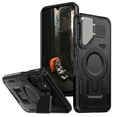 thumbnail image 1 of for Samsung Galaxy S25 FE Case with Metal Camera Cover Bracket, [Compatible with MagSafe] [Built-in Kickstand] [Military-Grade Protection] Heavy Duty Magnetic Case for Galaxy S25 FE, Black, 1 of 6