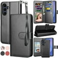 thumbnail image 1 of For Samsung Galaxy S25 FE Case Wallet with Card Holder, Lanyard and Kickstand for Women Men, Ebizware Magnetic Flip Detachable PU Leather Wallet Phone Case Cover for Samsung Galaxy S25 FE - Black, 1 of 7