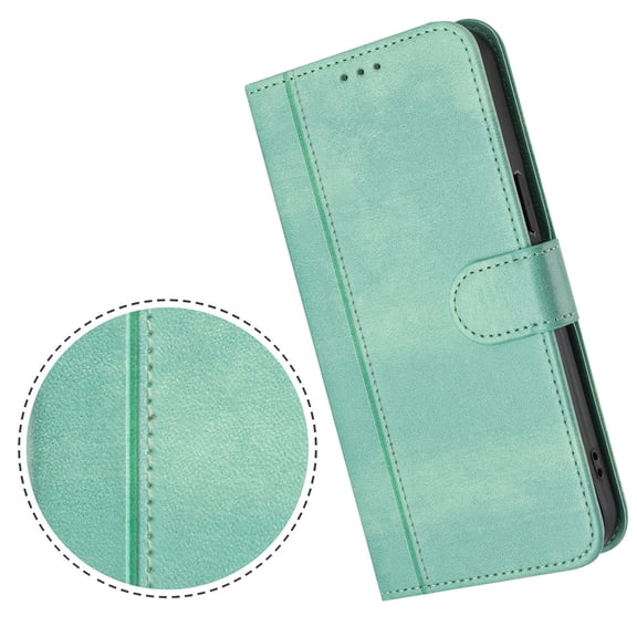 For Samsung Galaxy S25 FE Wallet Case, Premium Leather Flip Stand Cards Holder Business Type RFID Blocking Shockproof Phone Case Cover for Samsung Galaxy S25 FE Mint