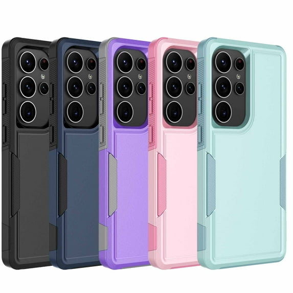 For Samsung Galaxy S25 Plus 5G Case,Sturdy Durable Cover Cute Bumper Case for Samsung Galaxy S25 Plus 5G,Njjex Military Grade Protection Dual Layer Shockproof Heavy Duty Rugged Phone Case - Green