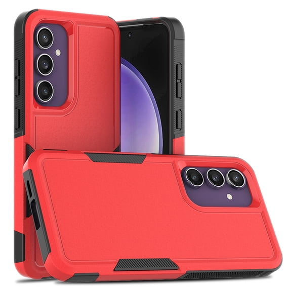 for Samsung Galaxy S25 Plus Back Case, Luxury Ultra Slim PC + TPU Double-Layer Anti-Fall Shockproof Drop Protective Lightweight 2 In 1 Phone Case Cover for Samsung Galaxy S25 Plus, Red