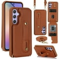 thumbnail image 1 of for Samsung Galaxy S25 Plus Case with Card Holder Crossbody Lanyard Strap Leather Wallet Case with Magnetic Clasp Kickstand Heavy Duty Protective Back Flip Phone Cover for Women,Brown, 1 of 8