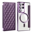 thumbnail image 1 of for Samsung Galaxy S25 Plus Case Compatible with Magsafe, Slim Fit Flip Protective PU Leather Wallet Case with RFID Blocking Card Slot Build-in Len Protector for Samsung Galaxy S25 Plus, Purple, 1 of 9