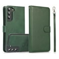 thumbnail image 1 of for Samsung Galaxy S25 Plus Case Detachable Magnetic Wallet Case with Card Holder, 2 in 1 PU Leather Flip Folio Case with Kickstand Wrist Strap Shockproof Phone Cover for S25 Plus, Green, 1 of 7