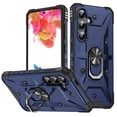 thumbnail image 1 of for Samsung Galaxy S25 Plus Case, with Magnetic Car Mount Function, Military Grade Shockproof Non-Slip Case Built-in 360° Rotate Ring Stand for Galaxy S25 Plus - Darkblue, 1 of 9