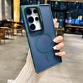 thumbnail image 1 of for Samsung Galaxy S25 Plus Case with Metal Kickstand & Lens Protector, [Slim&Lightweight] [Anti-Fingerprint] Shockproof Soft TPU Frame Hard PC Translucent Wireless Charging Case, Darkblue, 1 of 8