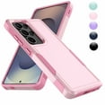 thumbnail image 1 of For Samsung Galaxy S25 Plus Case, Njjex Shockproof Heavy Duty Rugged Dual Layer Cover with Military Grade Protection, Non-Slip Textured Bumper - Rose Pink, 1 of 7