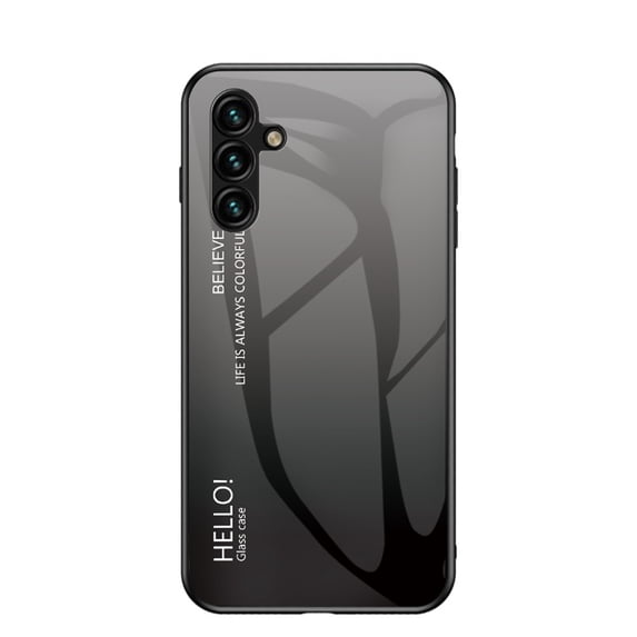 for Samsung Galaxy S25 Plus Case,Tempered Glass Gradient Color Pattern + TPU Frame Hybrid Slim case for Samsung Galaxy S25 Plus, Case Anti-Scratch Anti-Drop Anti-fingerprint, Gray