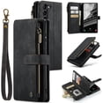 thumbnail image 1 of for Samsung Galaxy S25 Plus Case Wallet for Women Men, Samsung Galaxy S25 Plus Case, PU Leather Magnetic Flip Strap Wristlet Zipper Card Holder Wallet Business Phone Cover for Galaxy S25 Plus,Black, 1 of 10