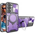 thumbnail image 1 of for Samsung Galaxy S25+ Plus (Not S25) 6.7"  Case with Magnetic Ring Kickstand, Rugged Military Grade Shockproof Case with Slide Camera Lens Cover for Samsung Galaxy S25 Plus JS-Purple, 1 of 10