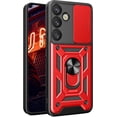 thumbnail image 1 of for Samsung Galaxy S25+ Plus (Not S25)  Case with Slide Camera Lens Cover, Military Grade Shockproof Protection Cover Case with Ring Kickstand for Samsung Galaxy S25 Plus SJ-Red, 1 of 10