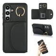 thumbnail image 1 of for Samsung Galaxy S25 Plus Wallet Case with Card Holder Women Men, Flip PU Leather Kickstand Shockproof Protective Phone Cover Magnetic Clasp 360 Rotation Ring Stand for Samsung S25 Plus, Black, 1 of 7