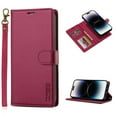 thumbnail image 1 of for Samsung Galaxy S25 Plus, Wallet Case with Magnetic Removable Inner Case, Classic Kickstand Wrist Strap Card Slots Full Body Protection Phone Cover for Men Women for Galaxy S25 Plus, Red, 1 of 12