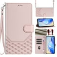thumbnail image 1 of for Samsung Galaxy S25 Plus Wallet Case for Men Women, RFID Blocking Card Holder Slots, Wrist Strap & Shoulder Strap Shockproof TPU Inner, Kickstand PU Leather Protective Phone Cover, Pink, 1 of 10