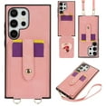 thumbnail image 1 of for Samsung Galaxy S25 Plus Wallet Cover, with Mirror & Magnetic Clasp & Credit Card Holder Kickstand, Crossbody Strap & Wrist Strap PU Leather Cover for Samsung Galaxy S25 Plus Women Girls, Pink, 1 of 10