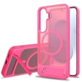 thumbnail image 1 of For Samsung Galaxy S25/S24 Magnetic Phone Case,Compatible with Mag-Safe,Built-in Retractable Kickstand,Military Grade Shockproof Anti-Scratch Ultra Slim Skin Feel Translucent Phone Case,Rose, 1 of 7