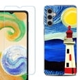 thumbnail image 1 of For Samsung Galaxy S25+ / S25 Plus 5G Phone Case Cover, Shockproof Case with Tempered Glass Screen Protector, by OneToughShield - Starry Night Lighthouse, 1 of 4