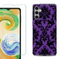 thumbnail image 1 of For Samsung Galaxy S25+ / S25 Plus 5G Phone Case Cover, Shockproof Case with Tempered Glass Screen Protector, by OneToughShield - Victorian Purple/Black, 1 of 4
