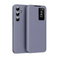 thumbnail image 1 of for Samsung Galaxy S25 Smart Wallet Phone Case, Protective Cover with Smart Small Screen View, Finger Tap Control, Slim Design, Card Holder Pocket, PU Leather Flip Cover, Purple, 1 of 7