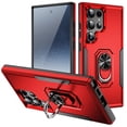 thumbnail image 1 of For Samsung Galaxy S25 Ultra 5G Case With 360° Rotation Metal Ring Holder【Magnetic Car Mount】Shockproof Rugged Full Body Protection Heavy Duty Dust/Drop Proof Cover Case​,Red,For Galaxy S25 Ultra 5G, 1 of 7