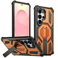 thumbnail image 1 of For Samsung Galaxy S25 Ultra 5G Case [Compatible With MagSafe], Hidden Metal Kickstand, Military-Grade Heavy Duty Case with Bumper Frame, 360° Full Body Shockproof Protection Cover,Orange, 1 of 7