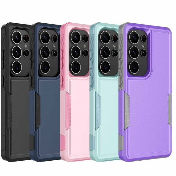 For Samsung Galaxy S25 Ultra 5G Case,Sturdy Durable Cover Cute Bumper Case for Galaxy S25 Ultra 5G,Njjex Military Grade Protection Dual Layer Shockproof Heavy Duty Rugged Phone Case - Purple