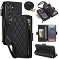thumbnail image 1 of For Samsung Galaxy S25 Ultra 5G RFID Blocking Wallet Case, Crossbody Purse Phone Case with 9 Card Slots, Zipper Pocket & Detachable Strap,Black,For Galaxy S25 Ultra 5G, 1 of 9