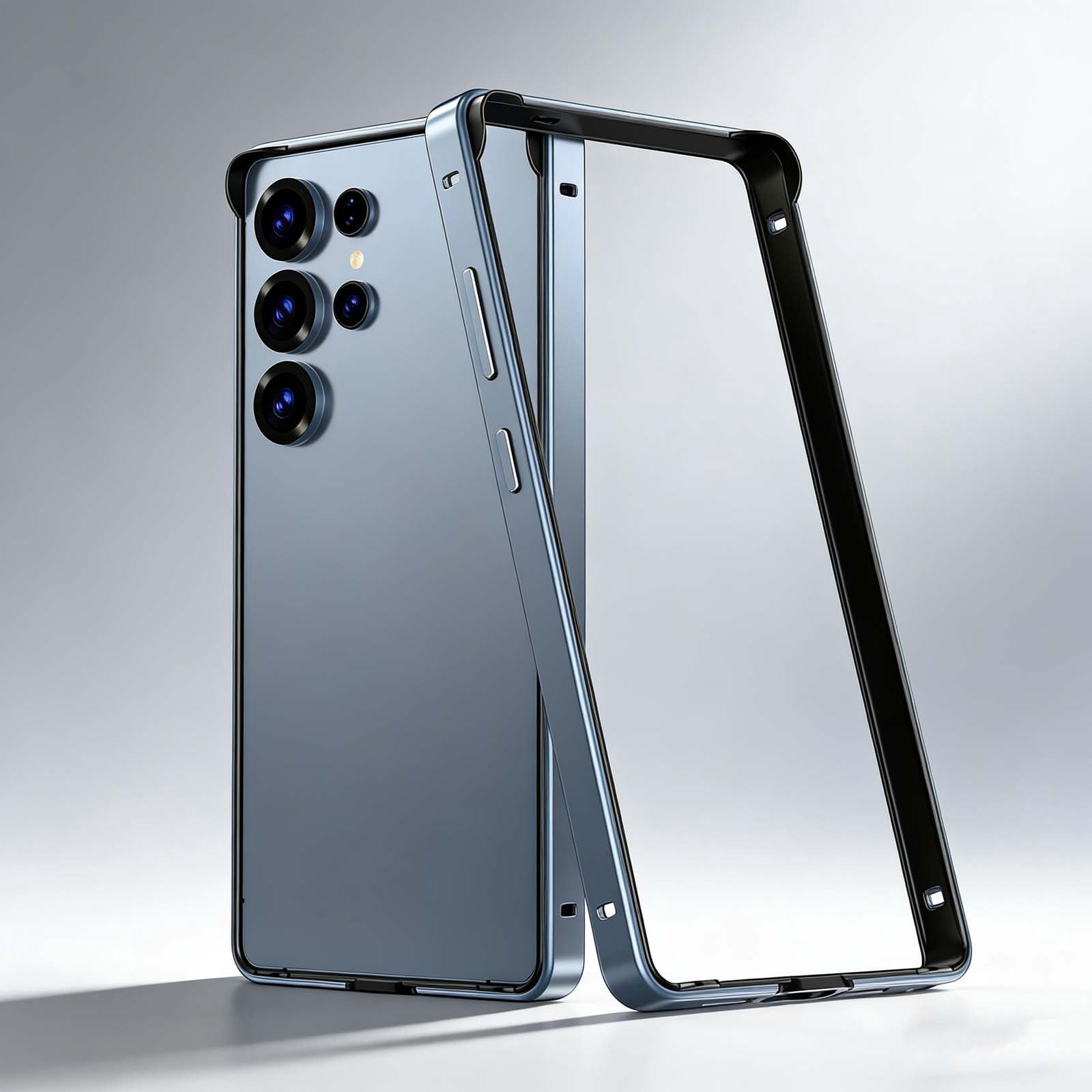 Shockproof Inner Frame For Samsung Galaxy S25 Ultra Bumper Metal Frame Case,Slim Frameless ...