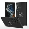 thumbnail image 1 of for Samsung Galaxy S25 Ultra Case, 360° Rotatable Ring Holder Kickstand Dual Layer Military-Grade Drop Tested Protection Support Car Holder Mount Magnetic Absorbing Bumper Phone Case, Black, 1 of 7