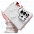 thumbnail image 1 of for Samsung Galaxy S25 Ultra Case, [Compatible with MagSafe] Built in Kickstand Shockproof Frost Clear Matte Soft GEL Cover Magnetic Metal Stand Phone Case for Woman for S25 Ultra 6.9", Clear, 1 of 9