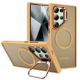 thumbnail image 1 of for Samsung Galaxy S25 Ultra Case, Luxury Clear Case Compatible with MagSafe + Camera Stand Kickstand Shockproof Anti-Scratch Drop Protective Frosted Back Case for Samsung Galaxy S25 Ultra - Orange, 1 of 7