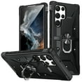 thumbnail image 1 of for Samsung Galaxy S25 Ultra Case, with Magnetic Car Mount Function, Military Grade Shockproof Non-Slip Case Built-in 360° Rotate Ring Stand for Galaxy S25 Ultra - Black, 1 of 8