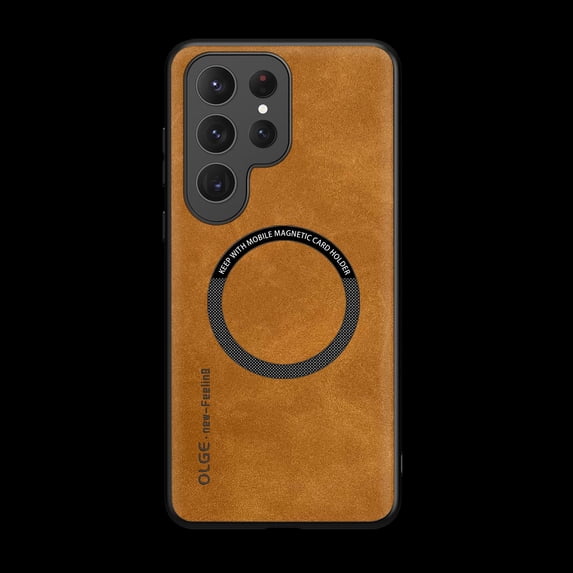 for Samsung Galaxy S25 Ultra Case Magnetic, Compatible with Magsafe & Car Mount Slim Fit Shockproof Anti-Scratch Bumper Drop Protection Phone Case for Samsung Galaxy S25 Ultra, Brown