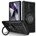 thumbnail image 1 of For Samsung Galaxy S25 Ultra Case with Ring Stand,2-Layer Full Body Heavy Duty Shockproof Rugged,360°Rotatable Ring Holder Magnetic Kickstand,Non-Slip Protective Phone Case Cover,Black, 1 of 11