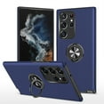 thumbnail image 1 of for Samsung Galaxy S25 Ultra Case with Ring Stand, 360° Rotatable Ring Holder Magnetic Kickstand, 2-Layer Heavy Duty Shockproof Rugged Hybrid Hard PC Soft Rubber Case for Galaxy S25 Ultra, Blue, 1 of 7