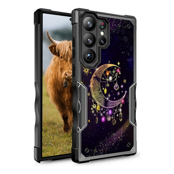 Samsung Galaxy S25 Ultra Case, Rosebono Hybrid Dual Layer Graphic Design Pattern Heavy Duty Protection Case For Samsung Galaxy S25 Ultra (Wiccan)